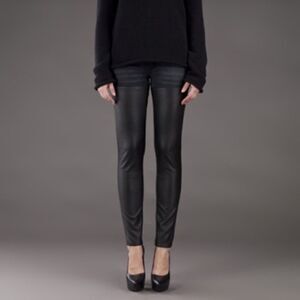 New BCBG “the jasper” thigh high leather jeans. 25